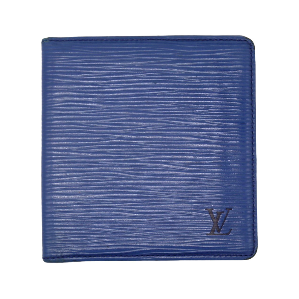 🔴 Louis Vuitton 6CC Bifold Wallet Toledo Blue Epi Leather